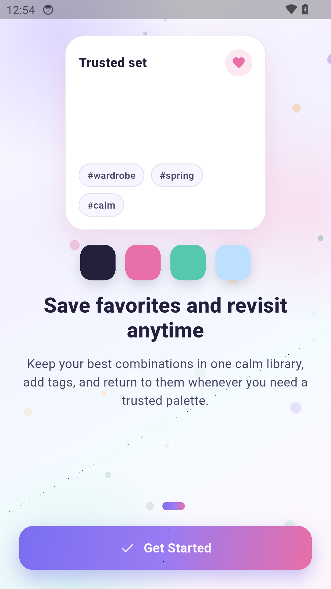 Harmonize Tracker home screen